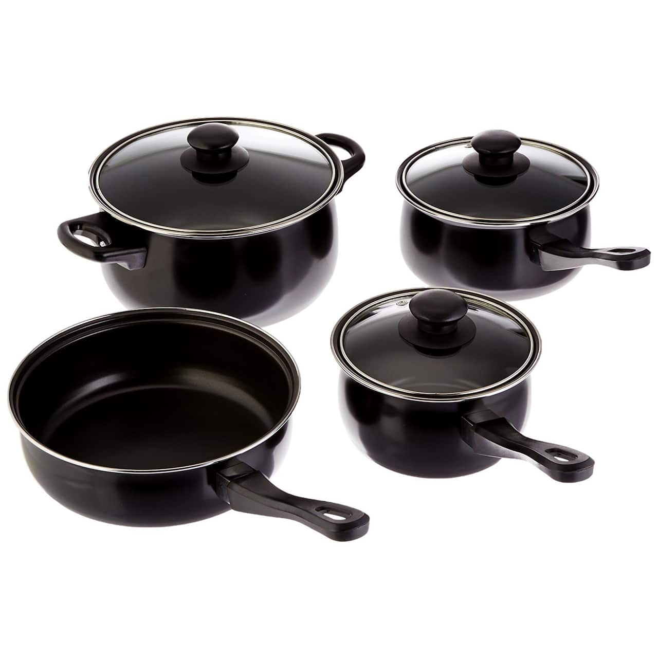 Gibson Home® Chef Du Jour 7-Piece Black Carbon Steel Nonstick Cookware Set